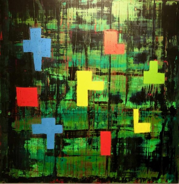 With Vernissage XVIII, RIVAA Returns In Style Jim Pignetti's colorful "What Time?"